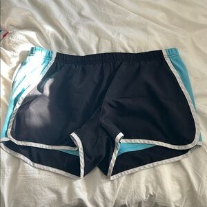 Aspire Black and Light Blue Athletic Shorts